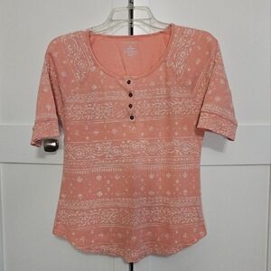 Sonoma ribbed henley shirt size L